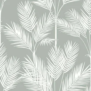 Inspired by Color King Palm Silhouette wallpaper, color Grey, SKU CV4412