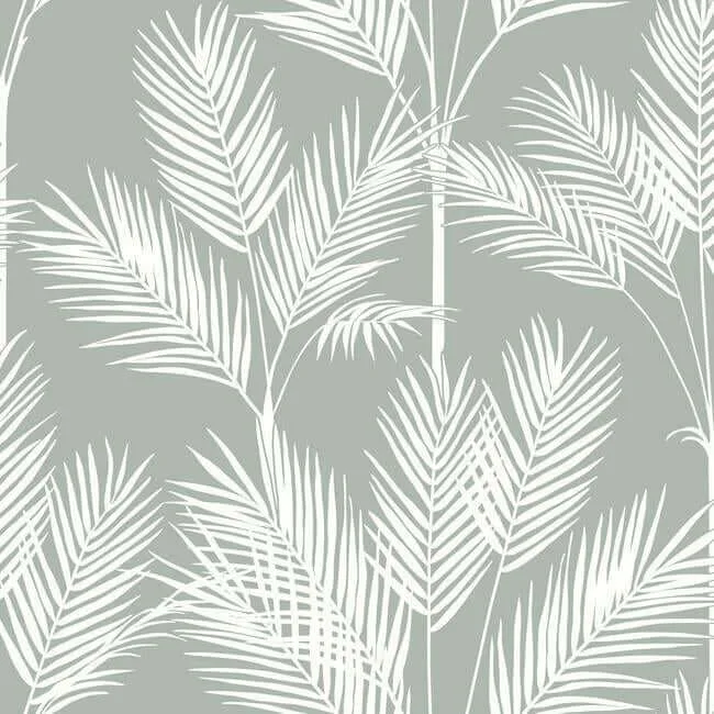 Inspired by Color King Palm Silhouette wallpaper, color Grey, SKU CV4412