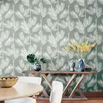 Inspired by Color King Palm Silhouette - Grey Wallpaper | Buy Online Inspired by Color King Palm Silhouette wallpaper, color Grey, SKU CV4412