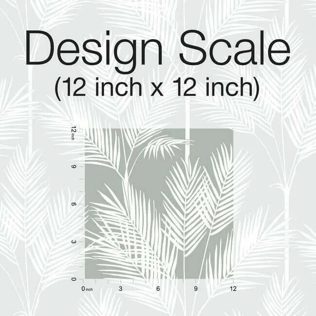Inspired by Color King Palm Silhouette - Grey Wallpaper | Buy Online Inspired by Color King Palm Silhouette wallpaper, color Grey, SKU CV4412
