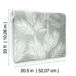 Inspired by Color King Palm Silhouette - Grey Wallpaper | Buy Online Inspired by Color King Palm Silhouette wallpaper, color Grey, SKU CV4412