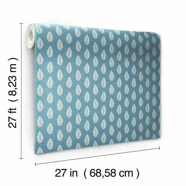 Inspired by Color Leaf Pendant - Blue Wallpaper | Buy Online Inspired by Color Leaf Pendant wallpaper, color Blue, SKU GR5963