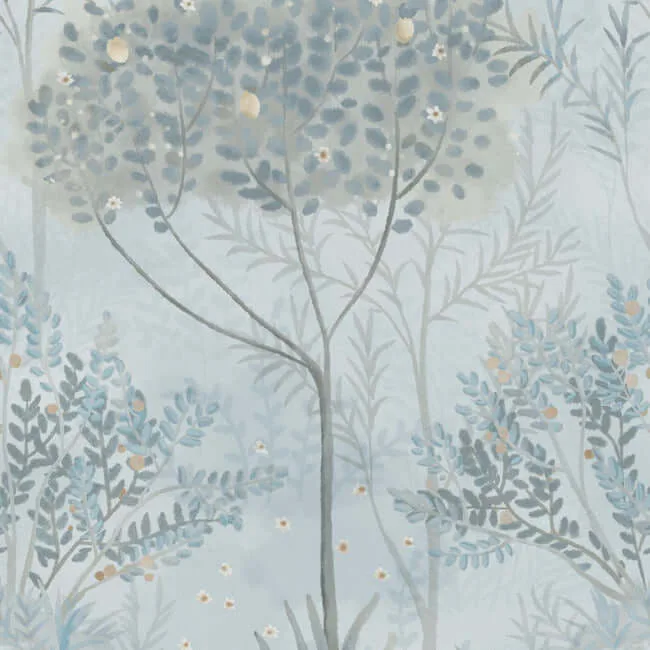 Inspired by Color Orchard wallpaper, color Blue & Grey, SKU MN1820