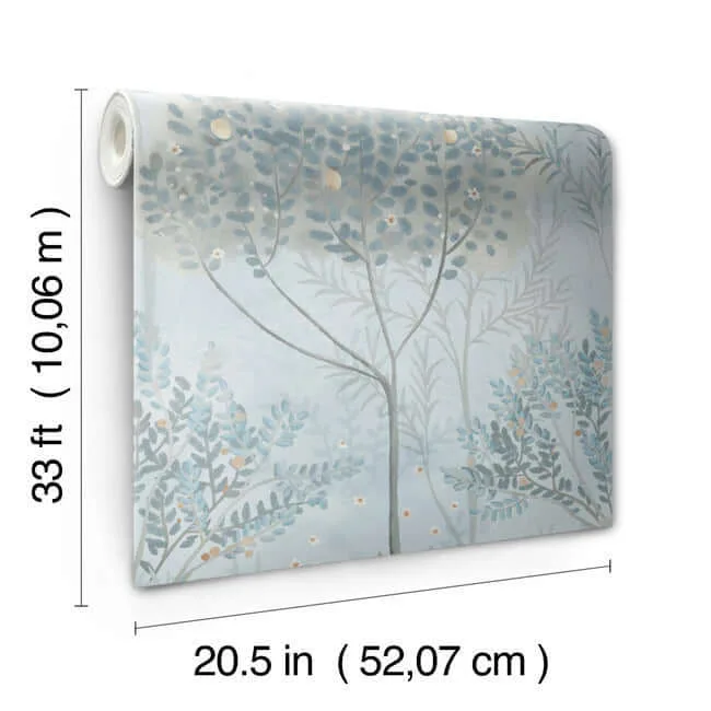 Inspired by Color Orchard - Blue & Grey Wallpaper | Buy Online Inspired by Color Orchard wallpaper, color Blue & Grey, SKU MN1820