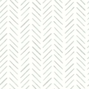 Inspired by Color Painted Herringbone wallpaper, color Grey, SKU CV4453