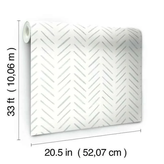 Inspired by Color Painted Herringbone - Grey Wallpaper | Buy Online Inspired by Color Painted Herringbone wallpaper, color Grey, SKU CV4453