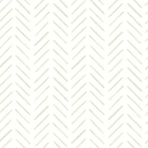 Inspired by Color Painted Herringbone wallpaper, color Off White, SKU CV4456