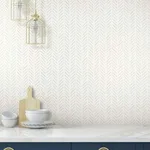 Inspired by Color Painted Herringbone - Off White Wallpaper | Buy Online Inspired by Color Painted Herringbone wallpaper, color Off White, SKU CV4456