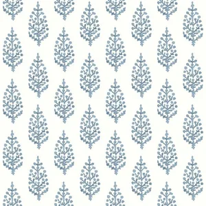 Inspired by Color Paisley On Calico wallpaper, color Blue, SKU FH4068