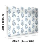 Inspired by Color Paisley On Calico - Blue Wallpaper | Buy Online Inspired by Color Paisley On Calico wallpaper, color Blue, SKU FH4068