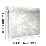 Inspired by Color Palmetto - Grey Wallpaper | Buy Online Inspired by Color Palmetto wallpaper, color Grey, SKU SS2541