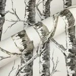 Inspired by Color Paper Birch wallpaper, color White & Grey, SKU BW3901