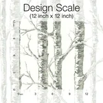 Inspired by Color Paper Birch wallpaper, color White & Grey, SKU BW3901