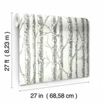 Inspired by Color Paper Birch wallpaper, color White & Grey, SKU BW3901