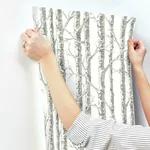 Inspired by Color Paper Birch wallpaper, color White & Grey, SKU BW3901