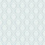 Inspired by Color Small Scale Ogee wallpaper, color Blue, SKU DM5026