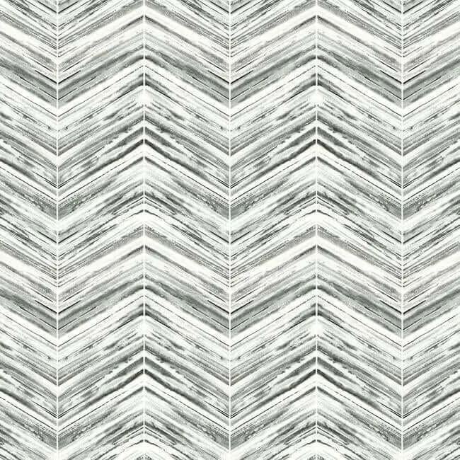 Inspired by Color Petite Watercolor Chevron wallpaper, color Black & White, SKU BW3911