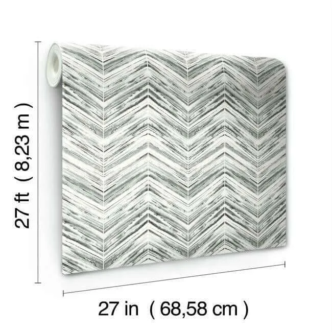 Inspired by Color Petite Watercolor Chevron - Black & White Wallpaper | Buy Online Inspired by Color Petite Watercolor Chevron wallpaper, color Black & White, SKU BW3911