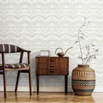 Inspired by Color Petite Watercolor Chevron wallpaper, color White & Grey, SKU BW3913