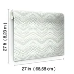 Inspired by Color Petite Watercolor Chevron wallpaper, color White & Grey, SKU BW3913
