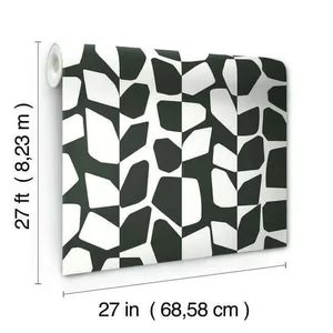 Inspired by Color Primitive Vines wallpaper, color Black & White, SKU BW3893