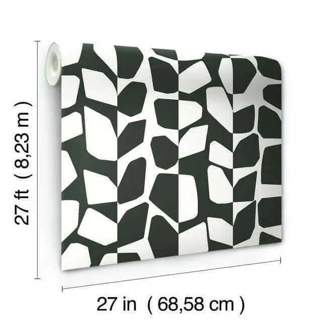 Inspired by Color Primitive Vines wallpaper, color Black & White, SKU BW3893