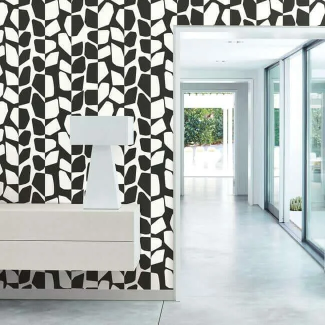 Inspired by Color Primitive Vines wallpaper, color Black & White, SKU BW3893