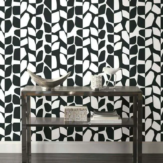 Inspired by Color Primitive Vines wallpaper, color Black & White, SKU BW3893