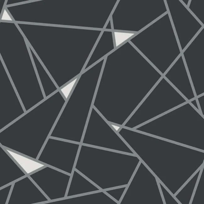 Inspired by Color Prismatic wallpaper, color Black & Silver, SKU BW3985