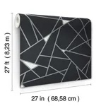Inspired by Color Prismatic - Black & Silver Wallpaper | Buy Online Inspired by Color Prismatic wallpaper, color Black & Silver, SKU BW3985