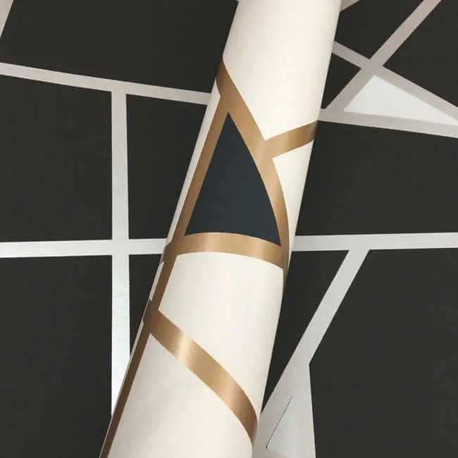 Inspired by Color Prismatic - Gold & Black Wallpaper | Buy Online Inspired by Color Prismatic wallpaper, color Gold & Black, SKU RY2702