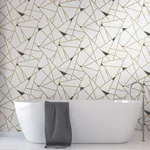 Inspired by Color Prismatic - Gold & Black Wallpaper | Buy Online Inspired by Color Prismatic wallpaper, color Gold & Black, SKU RY2702