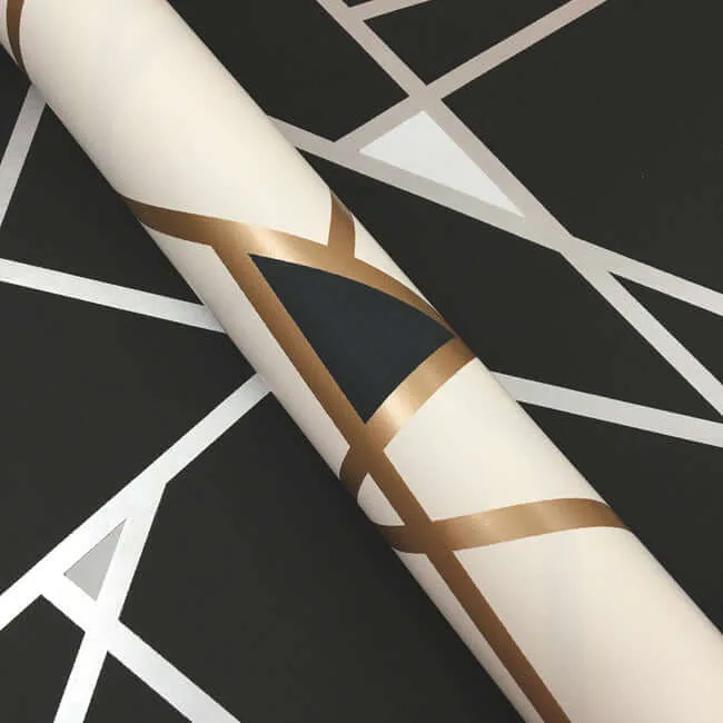 Inspired by Color Prismatic - Gold & Black Wallpaper | Buy Online Inspired by Color Prismatic wallpaper, color Gold & Black, SKU RY2702