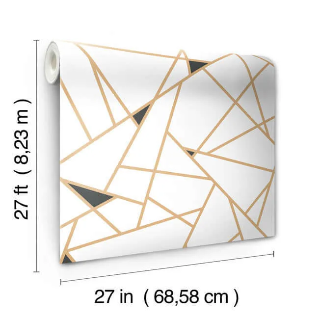 Inspired by Color Prismatic - Gold & Black Wallpaper | Buy Online Inspired by Color Prismatic wallpaper, color Gold & Black, SKU RY2702