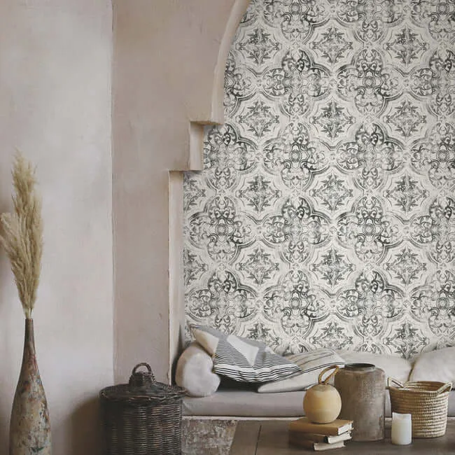 Inspired by Color Quartet wallpaper, color White & Black, SKU MN1890