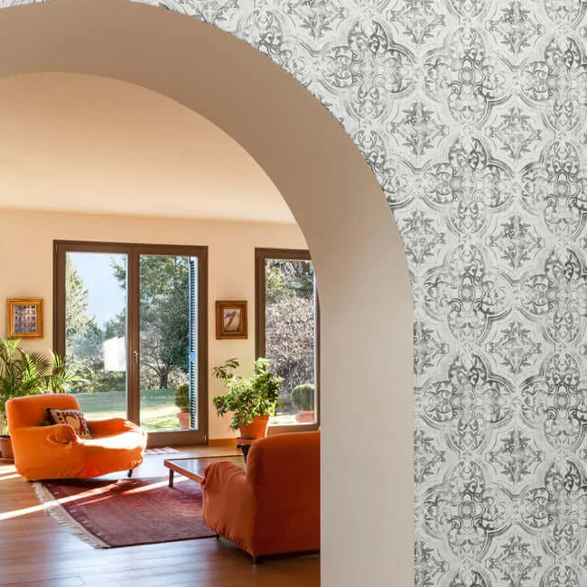 Inspired by Color Quartet wallpaper, color White & Black, SKU MN1890