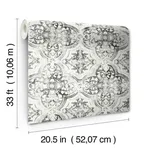 Inspired by Color Quartet wallpaper, color White & Black, SKU MN1890