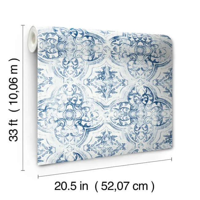 Inspired by Color Quartet - White & Blue Wallpaper | Buy Online Inspired by Color Quartet wallpaper, color White & Blue, SKU MN1891