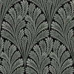 Inspired by Color Shell Damask - Black Wallpaper | Buy Online Inspired by Color Shell Damask wallpaper, color Black, SKU BW3951