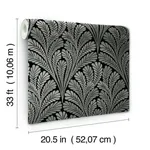 Inspired by Color Shell Damask - Black Wallpaper | Buy Online Inspired by Color Shell Damask wallpaper, color Black, SKU BW3951