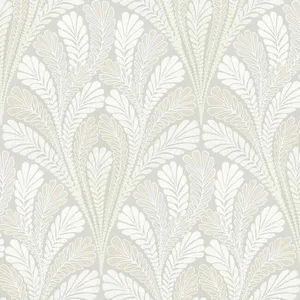 Inspired by Color Shell Damask wallpaper, color Grey, SKU DM5022