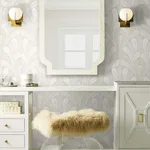 Inspired by Color Shell Damask - Grey Wallpaper | Buy Online Inspired by Color Shell Damask wallpaper, color Grey, SKU DM5022