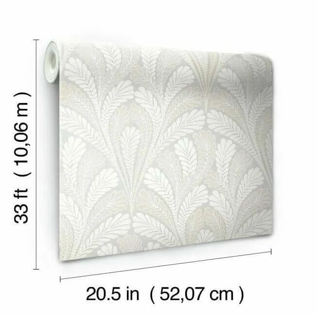 Inspired by Color Shell Damask - Grey Wallpaper | Buy Online Inspired by Color Shell Damask wallpaper, color Grey, SKU DM5022
