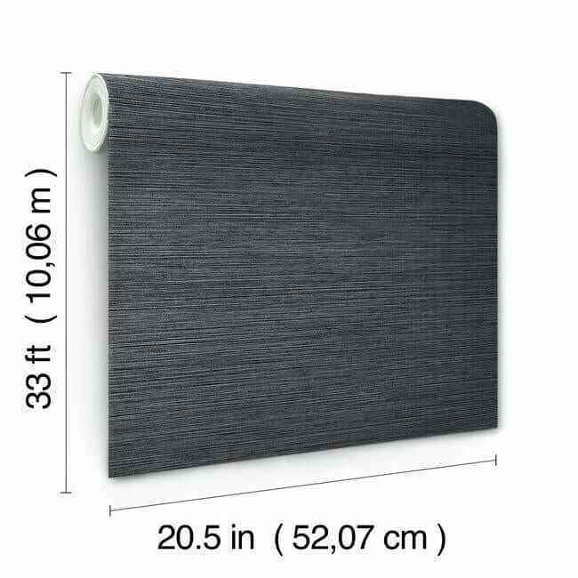 Inspired by Color Shining Sisal wallpaper, color Black Metallic, SKU Y6200903