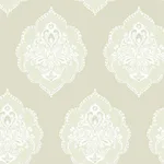 Inspired by Color Signet Medallion Damask - Beige Wallpaper | Buy Online Inspired by Color Signet Medallion Damask wallpaper, color Beige, SKU DM4983