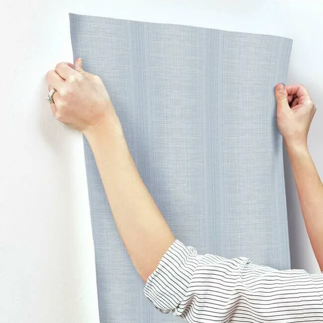 Inspired by Color Silk Weave Stripe - Blue Wallpaper | Buy Online Inspired by Color Silk Weave Stripe wallpaper, color Blue, SKU TL1960