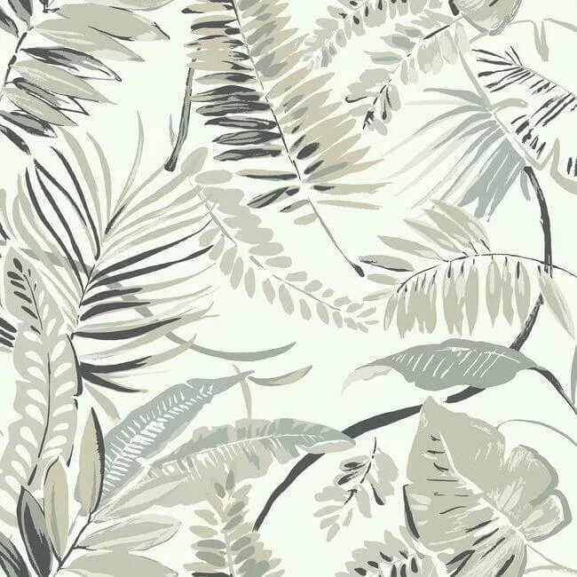 Inspired by Color Tropical Toss wallpaper, color White, SKU TC2622