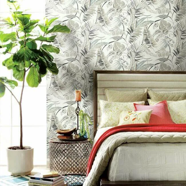 Inspired by Color Tropical Toss - White Wallpaper | Buy Online Inspired by Color Tropical Toss wallpaper, color White, SKU TC2622