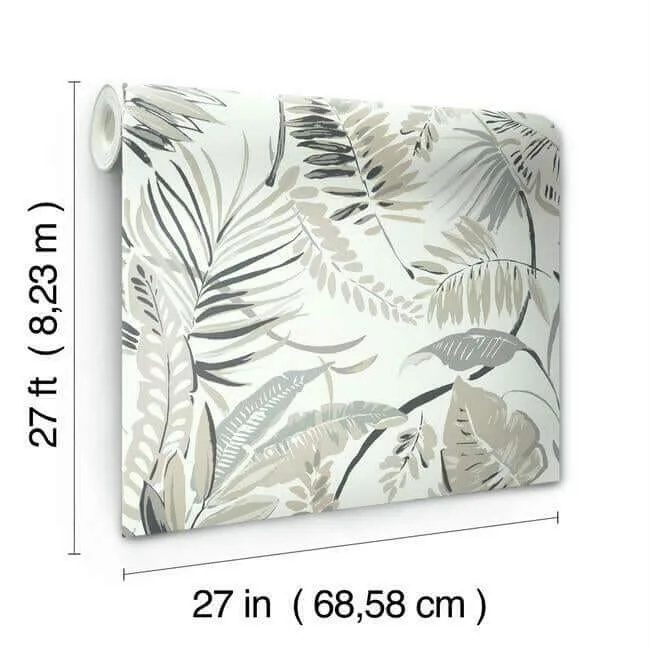 Inspired by Color Tropical Toss - White Wallpaper | Buy Online Inspired by Color Tropical Toss wallpaper, color White, SKU TC2622