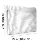 Inspired by Color Twisted Tailor wallpaper, color White, SKU GM7565